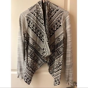 Patterned Open Cardigan